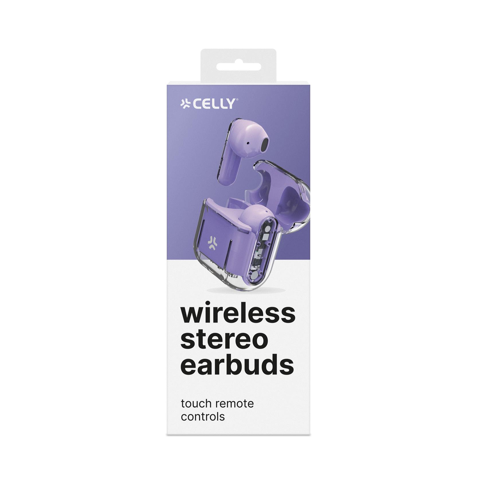 Auricolari True Wireless Celly SHEER Viola Microfono Integrato - immagine 2