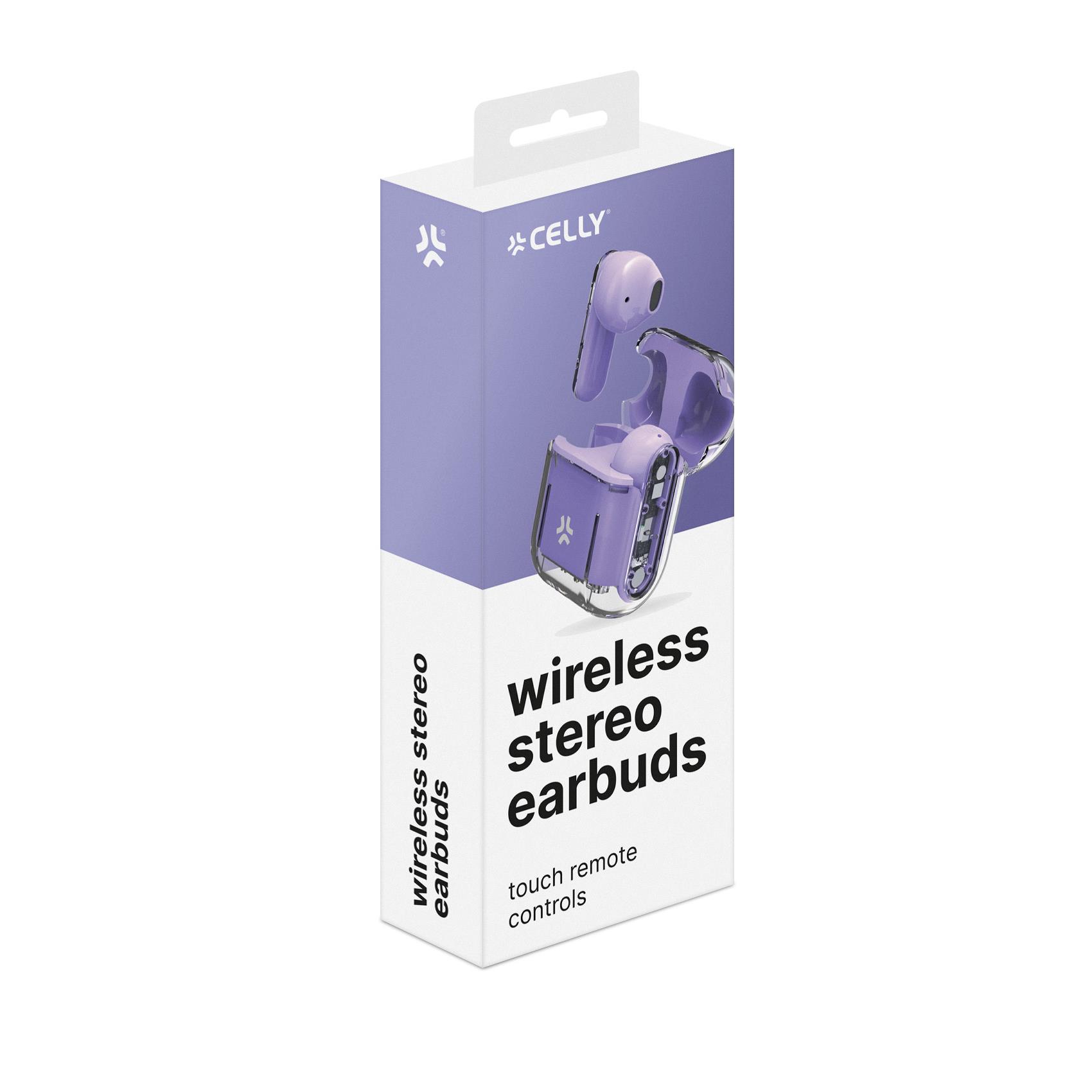 Auricolari True Wireless Celly SHEER Viola Microfono Integrato - immagine 3