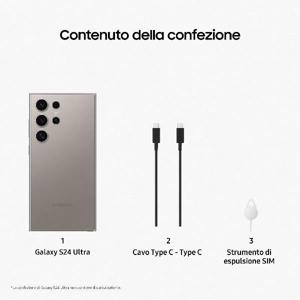 Smartphone Samsung Galaxy S24 Ultra 6.8" 12GB 512GB Titanium Gray - immagine 4