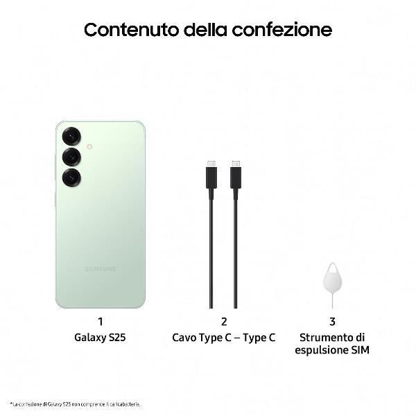 Smartphone Samsung Galaxy S25 6.2" 12GB 128GB Android 15 Dual SIM - immagine 2