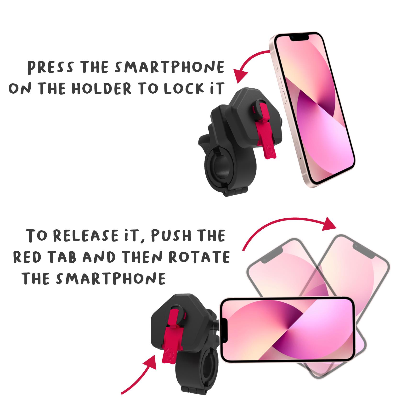 Supporto Bici Celly Snapbike Gancio per Smartphone - immagine 7