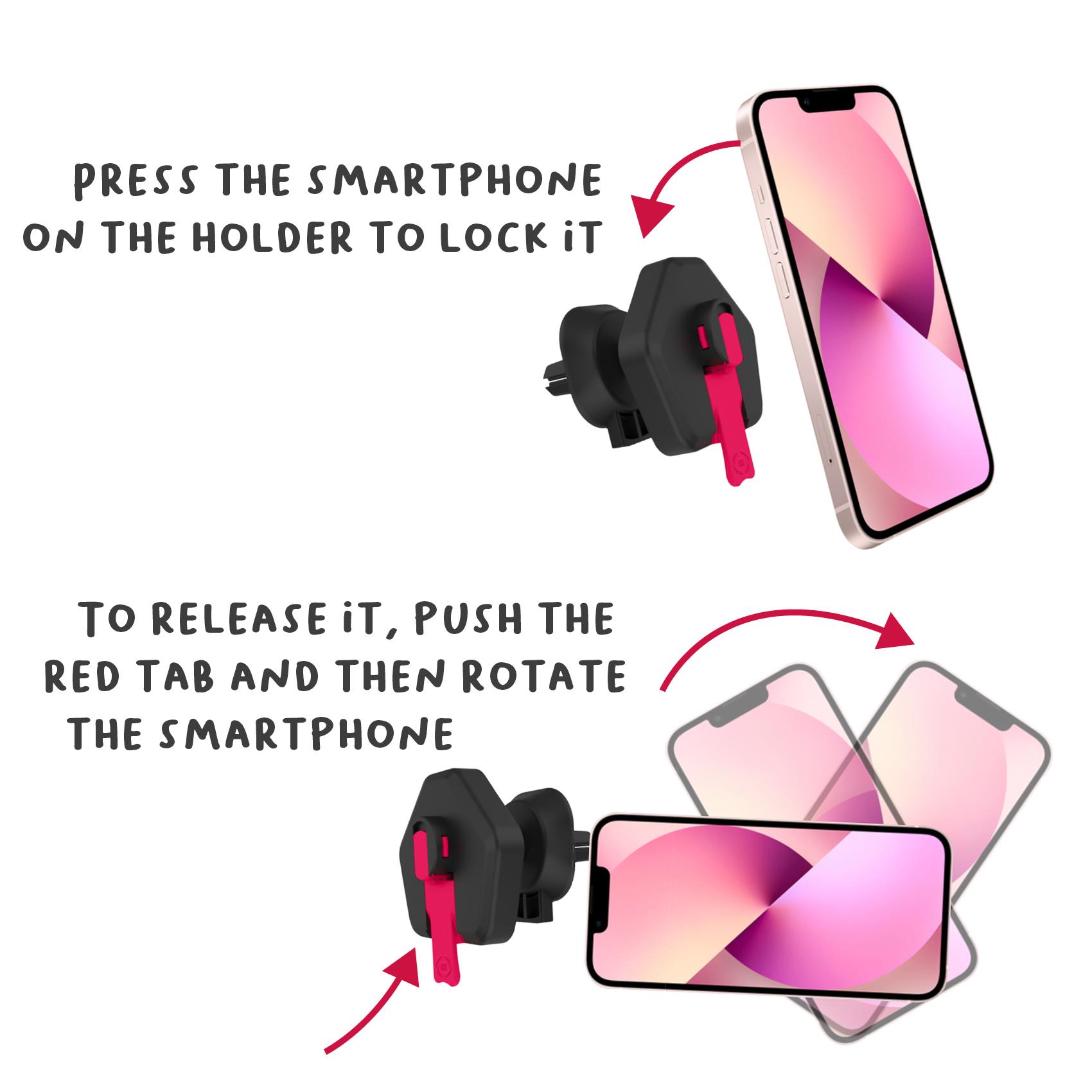 Supporto Bici Celly Snapvent Universale per Bocchette Aria - immagine 2