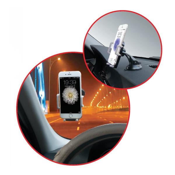 Supporto Auto per Smartphone Sopar Tubula Nero Grigio - immagine 5