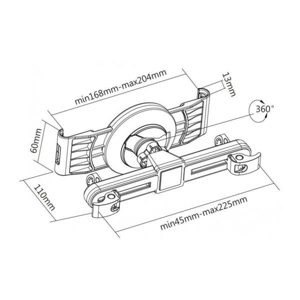 Supporto Auto per Smartphone Sopar Tabula Bianco e Nero - immagine 4