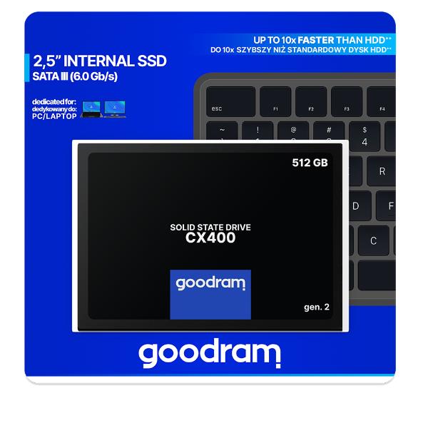 SSD Interno Goodram CX400 512GB SATA III 2.5" - immagine 2