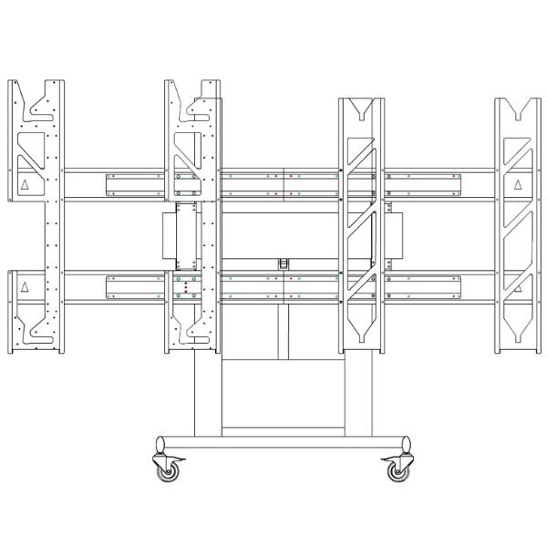 Supporto Monitor LG ST-1362FH Motorizzato con Ruote - immagine 2
