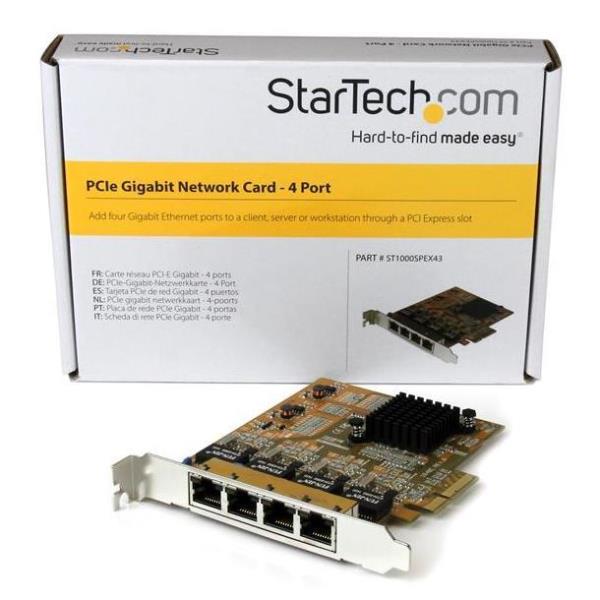 Scheda di Rete Startech Gigabit PCIe 4 Porte RJ45 - immagine 2