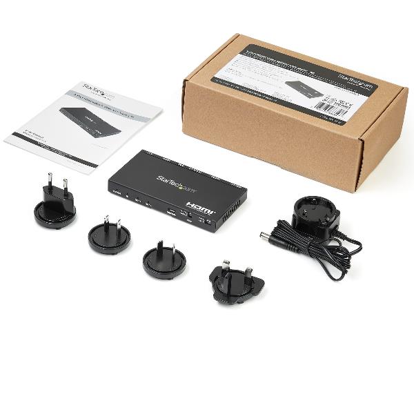 Splitter Video HDMI Startech 2 Porte 4K 60Hz Nero Metallo - immagine 5