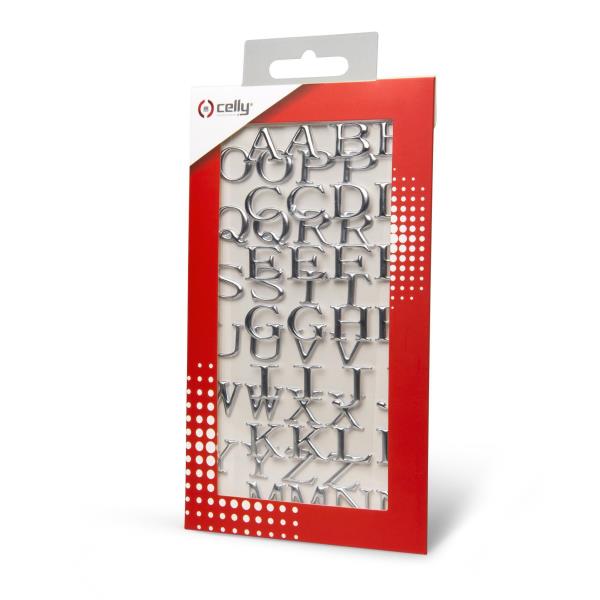 Sticker Universali Celly STICKERLETTER Simpatici Adesivi Argento - immagine 5