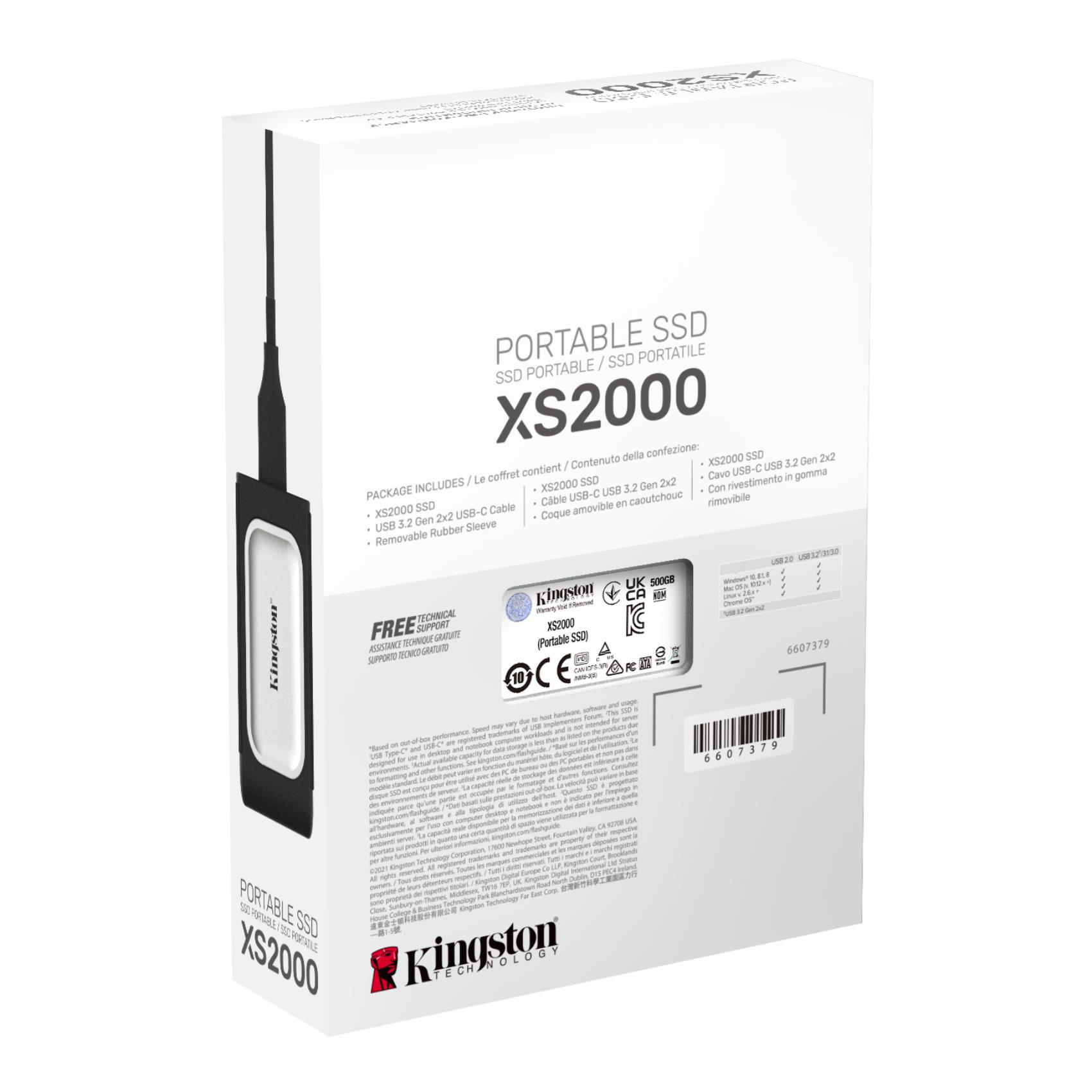 SSD Esterno Kingston SXS2000 500GB USB-C 2000MB/s - immagine 2