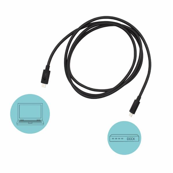 Cavo Thunderbolt 3 I-Tec 40Gbps PD100W 1.5m USB-C - immagine 2