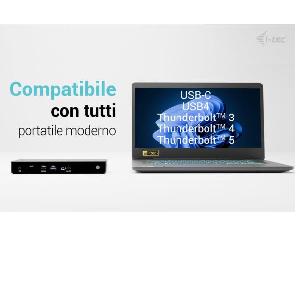 Docking Station I-Tec Thunderbolt 4 3 Display PD 96W con Alimentatore - immagine 12