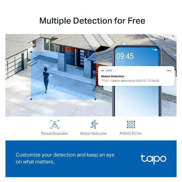 Telecamera IP Esterna TP-LINK TC41 Dome Wi-Fi con Sensore Movimento - immagine 8