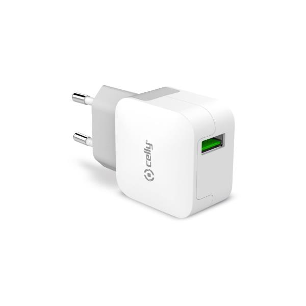Caricabatterie Celly TCUSBTURBO 12W USB-A Bianco - immagine 3