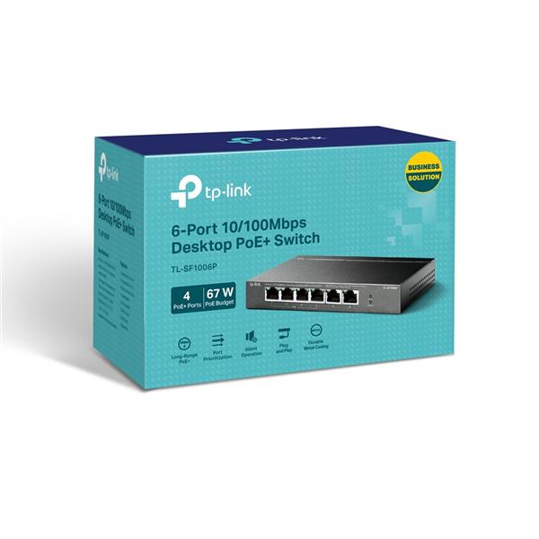 Switch TP-LINK TL-SF1006P 6 Porte 10/100 4 PoE - immagine 3