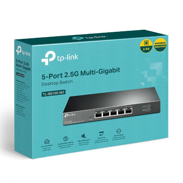 Switch TP-LINK TL-SG105-M2 5 Porte Gigabit 2.5G Multi-Gigabit - immagine 3
