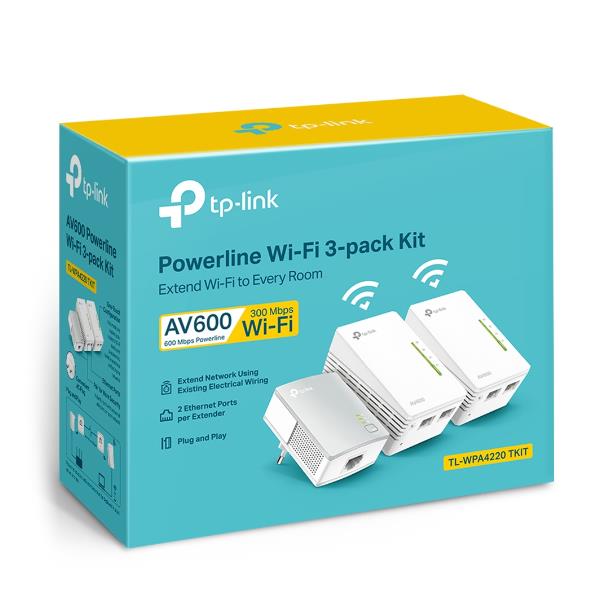 Adattatore Ethernet TP-LINK TL-WPA4220KIT Powerline WiFi 2 Porte - immagine 2
