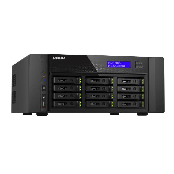 NAS Qnap TS-h1290FX Tower 12 Bay SATA 25GbE 64GB RAM - immagine 2