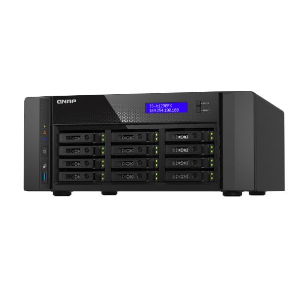 NAS Qnap TS-h1290FX Tower 12 Bay SATA 25GbE 64GB RAM - immagine 3