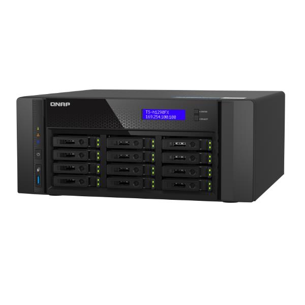 NAS Qnap TS-h1290FX Tower 12 Bay SATA 25GbE 64GB RAM - immagine 5
