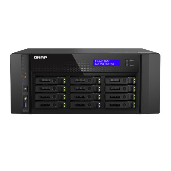 NAS Qnap TS-h1290FX Tower 12 Bay SATA 25GbE 64GB RAM - immagine 6