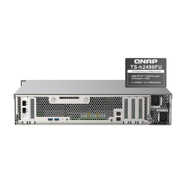 NAS Qnap TS-h2490FU-7232P-64G Rack 24 Bay SSD - immagine 2