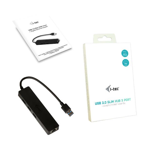 Hub USB I-Tec 3 Porte USB-A 3.0 + Porta Ethernet RJ45 - immagine 4