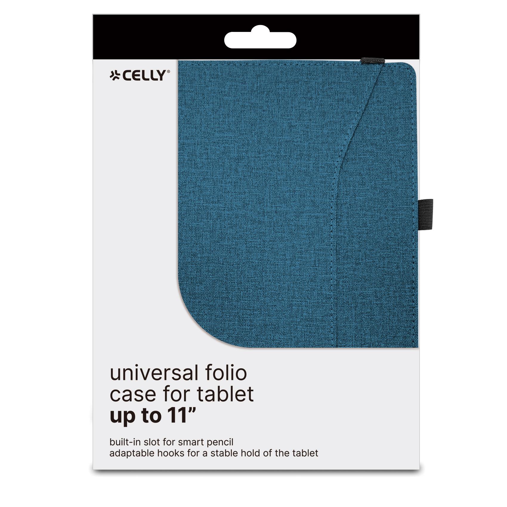 Custodia Tablet Celly UNIFOLIOTAB 11" Universale Blu - immagine 8