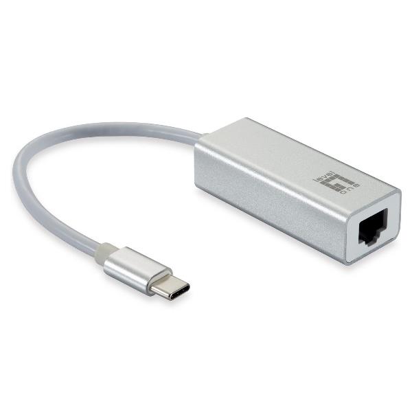 Adattatore Ethernet USB-C Gigabit Level One LEVELONE USB-0402 Grigio - immagine 5