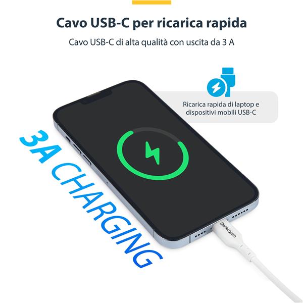 Cavo USB-C Startech USB-C a USB-C 1 metro Bianco - immagine 7