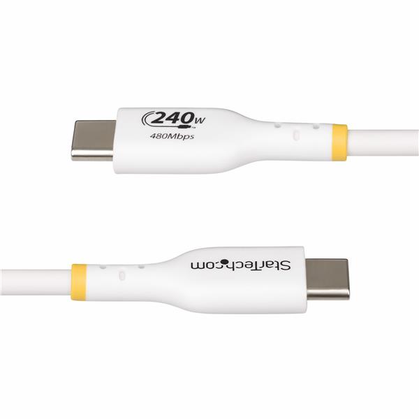 Cavo USB-C Startech 1m Bianco Ricarica e Dati - immagine 3