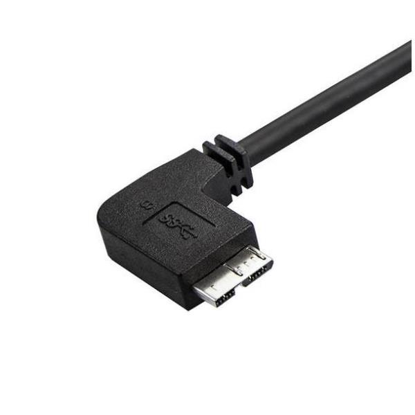 Cavo USB 3.0 Startech Tipo A a Micro B Slim Angolato 1m - immagine 2