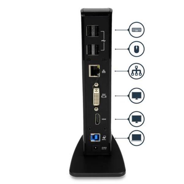 Docking Station Startech USB 3.0 Dual Monitor HDMI DVI per Notebook - immagine 6