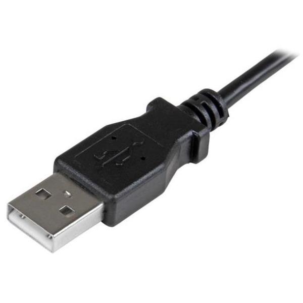 Cavo USB Startech USB-A a Micro B Angolato 1m Ricarica e Sincronizzazione - immagine 2