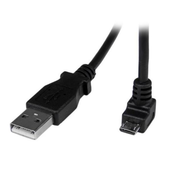 Cavo USB Startech A a Micro B Angolare 2 Metri Nero - immagine 3