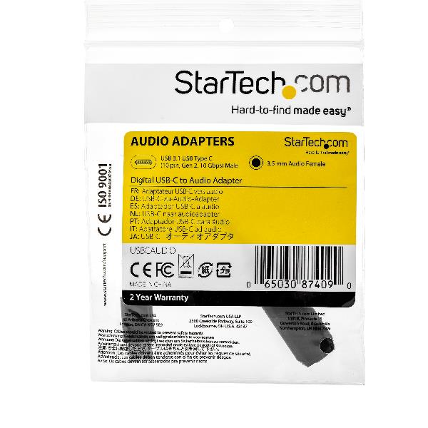 Adattatore Audio USB-C a Jack 3.5mm Startech Attivo 12cm - immagine 2