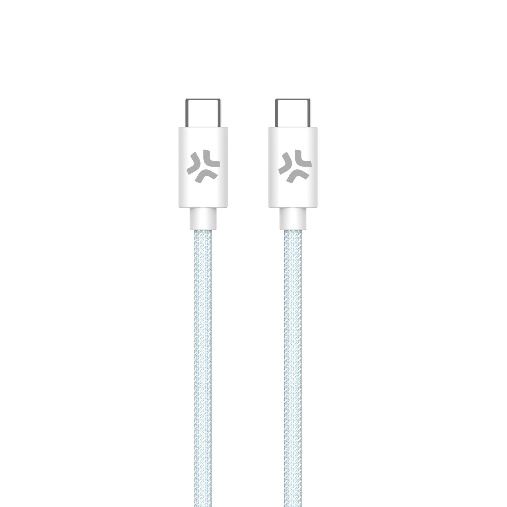 Cavo USB-C Celly Cotton Braided 1.5m 60W Power Delivery Azzurro - immagine 2