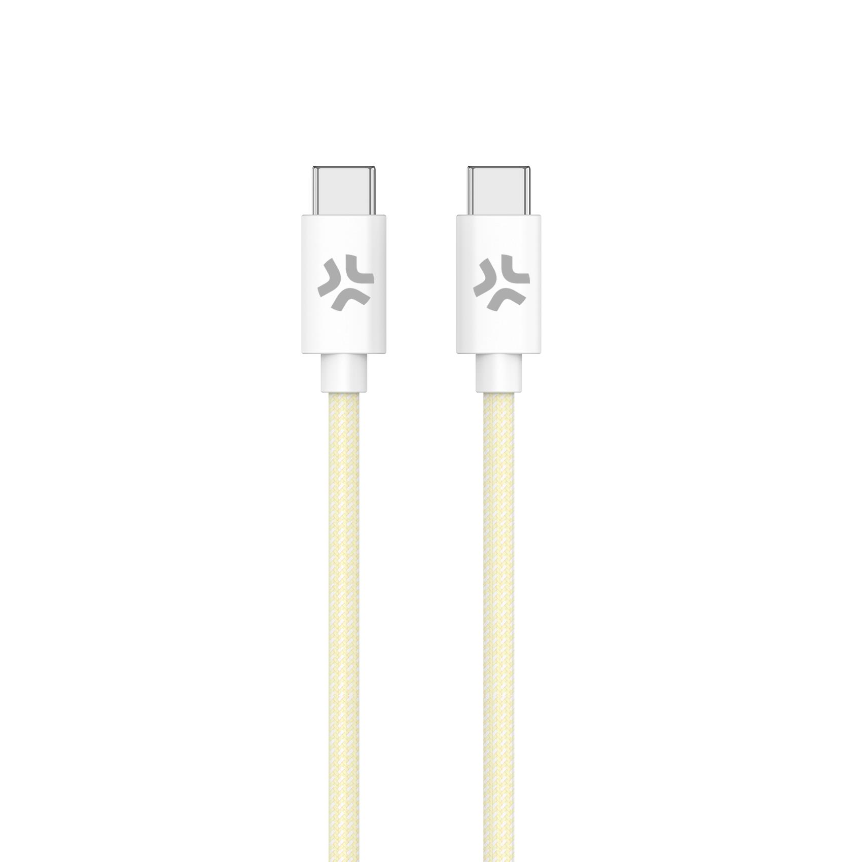 Cavo USB-C Celly Cotton Braided 1.5m 60W Power Delivery Giallo - immagine 2