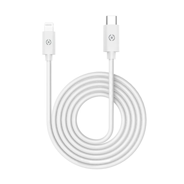 Cavo USB-C Lightning Celly 60W 2 metri Bianco - immagine 2