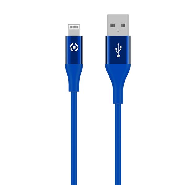Cavo USB-A/Lightning Celly 3 metri Silicone Blu 12W - immagine 2