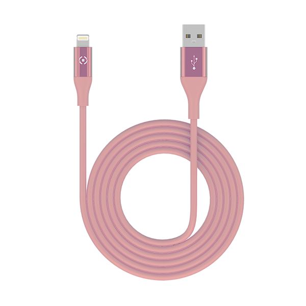 Cavo USB-A Lightning Celly 3 metri Silicone Rosa 12W - SKU: USBLIGHTCOL3MPK - Immagine 2