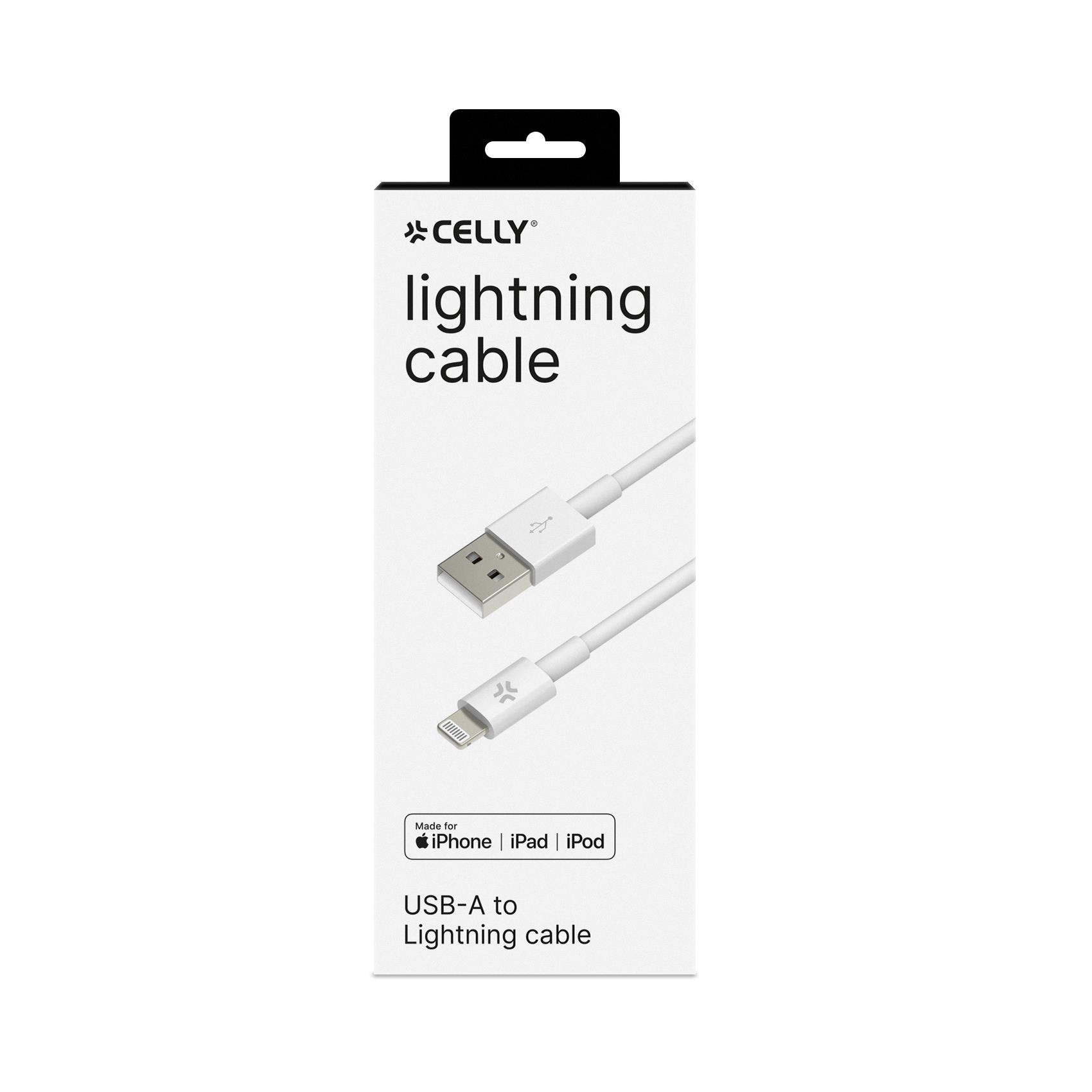 Cavo USB-A/Lightning Celly USBLIGHT 1m Bianco 12W - immagine 4