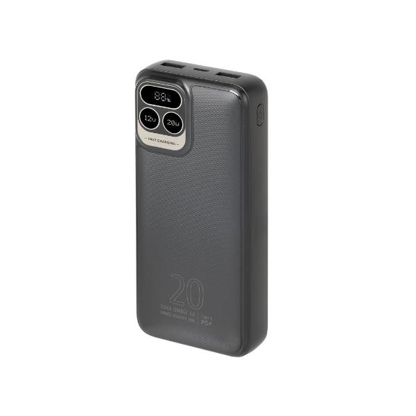 Power Bank Rivacase 20000 mAh PD 20W LCD Display Nero - immagine 4