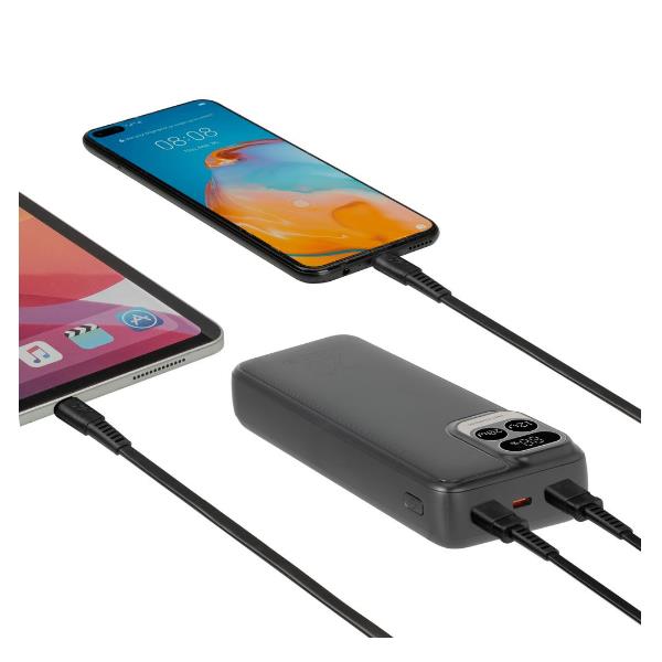 Power Bank Rivacase 20000 mAh PD 20W LCD Display Nero - immagine 8