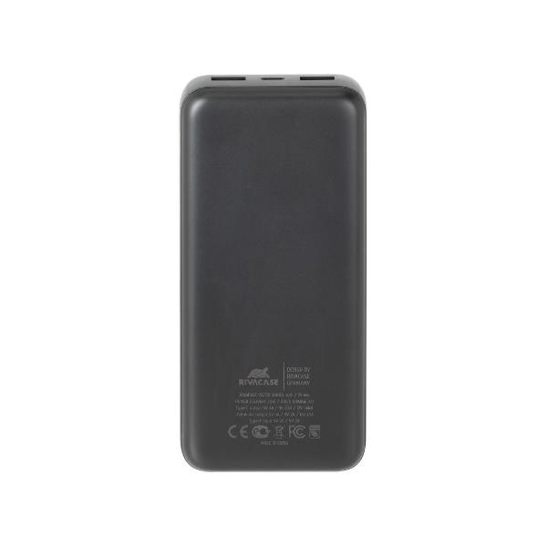 Power Bank Rivacase 20000 mAh PD 20W LCD Display Nero - immagine 9