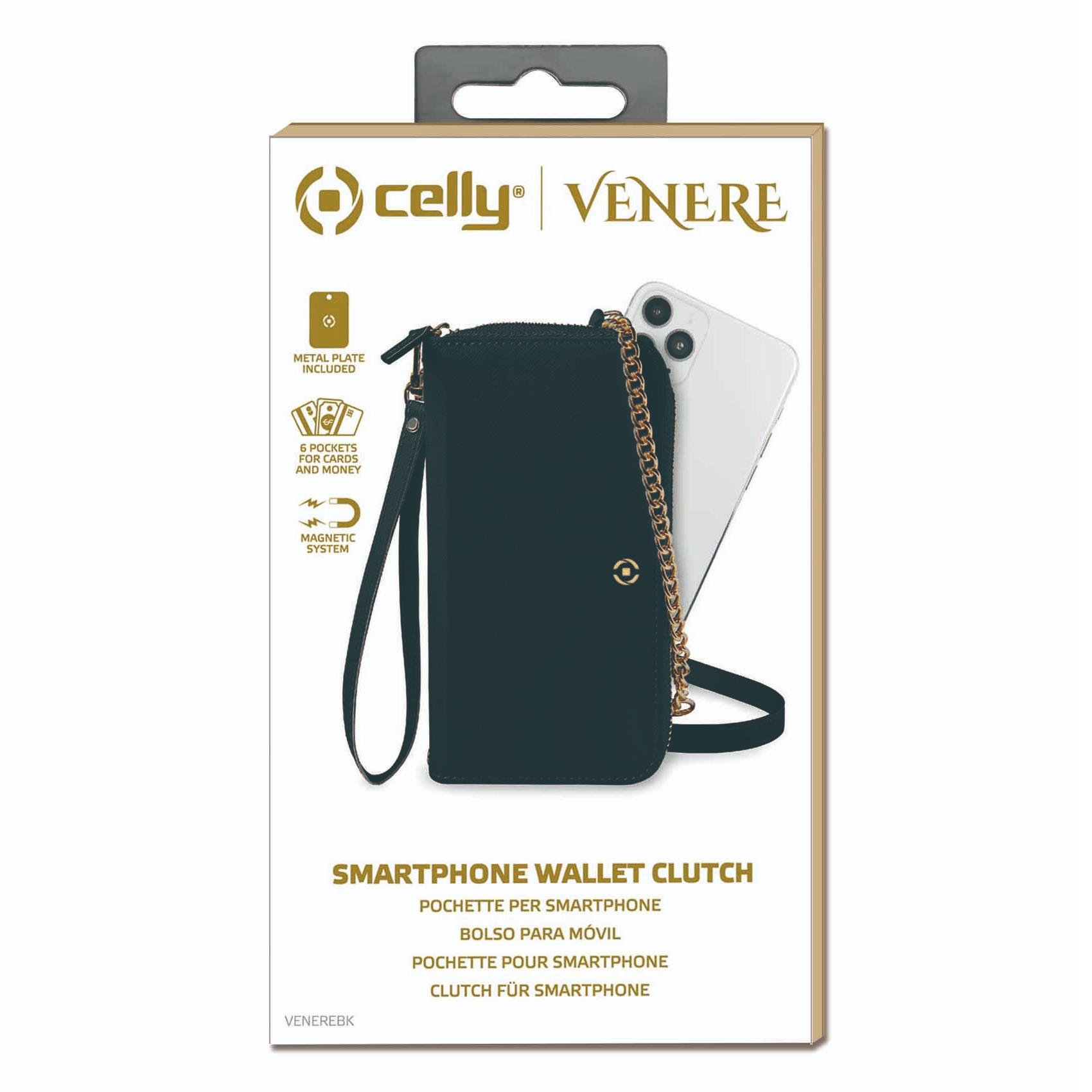 Custodia Portafoglio Universale Celly Venere Similpelle Nero - immagine 3