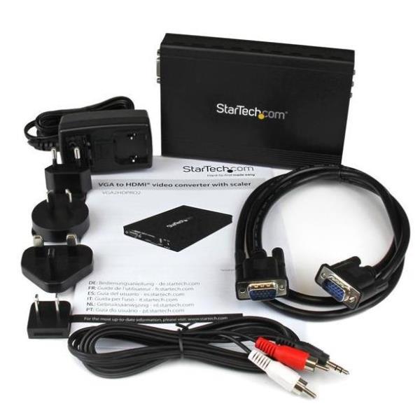 Adattatore VGA a HDMI Startech con Scaler 1920x1200 Nero - immagine 5
