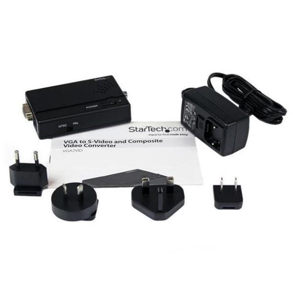 Adattatore VGA a RCA S-Video Startech Convertitore Nero - immagine 8