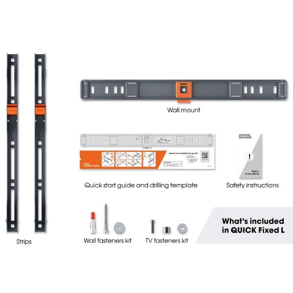 Staffa TV Vogels QUICK TVM 1603 Fissa per Schermi 40-100" fino a 75kg - immagine 4