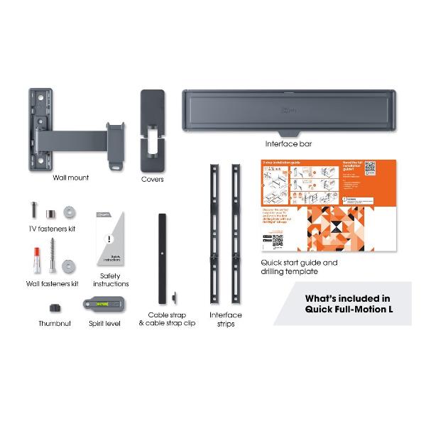 Staffa TV Vogels QUICK TVM 1623 Girevole per Schermi 40-77" fino a 35kg - immagine 10